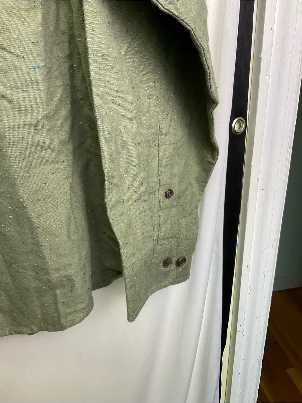 Lands' End Men's Long Sleeve Flagship Flannel Shirt - Olive